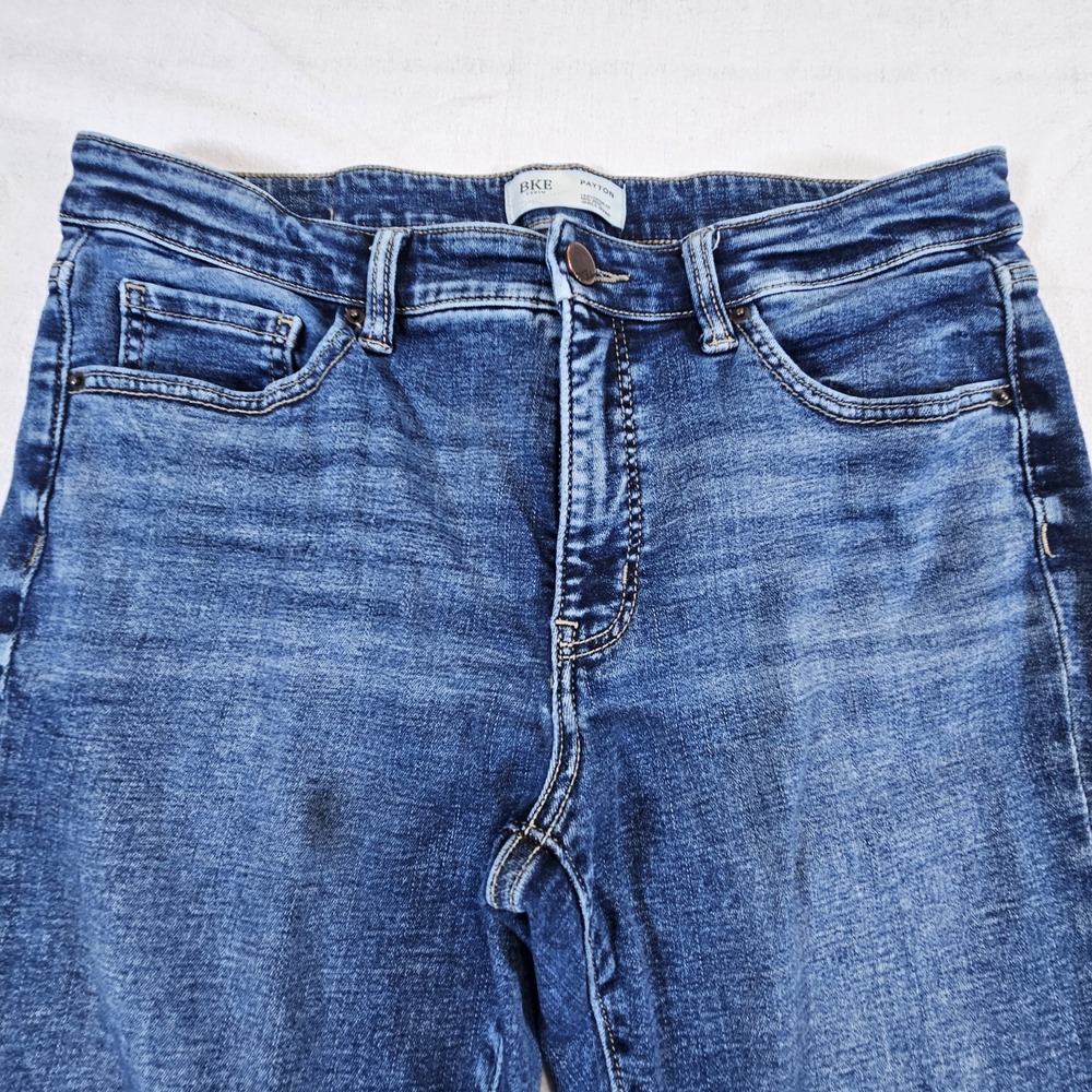 BKE Jeans Womens 30 27 Blue Denim Payton Thick Stitch Distressed Cowgirl Western